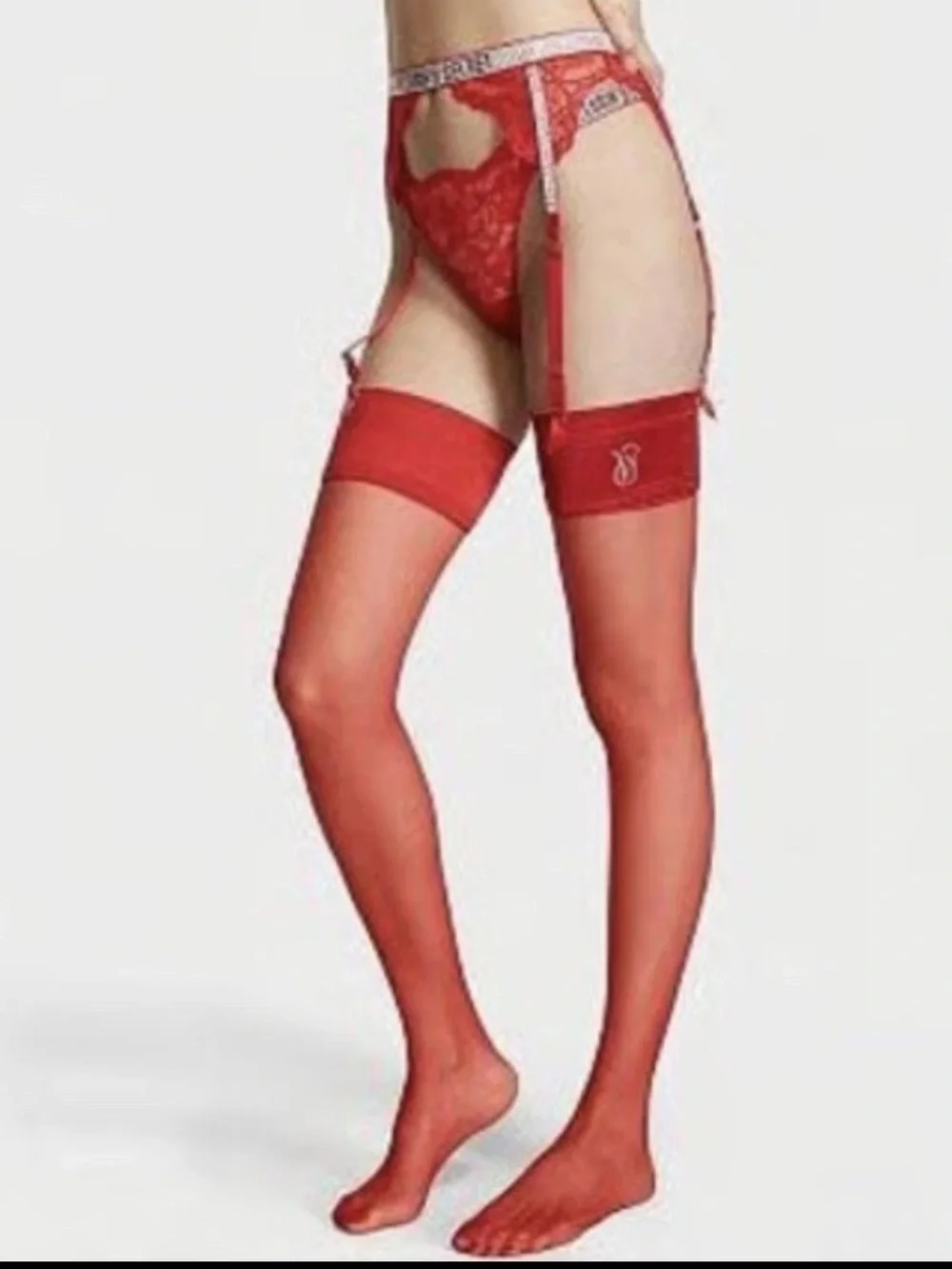 Victoria's Secret Crystal Logo Thigh Highs